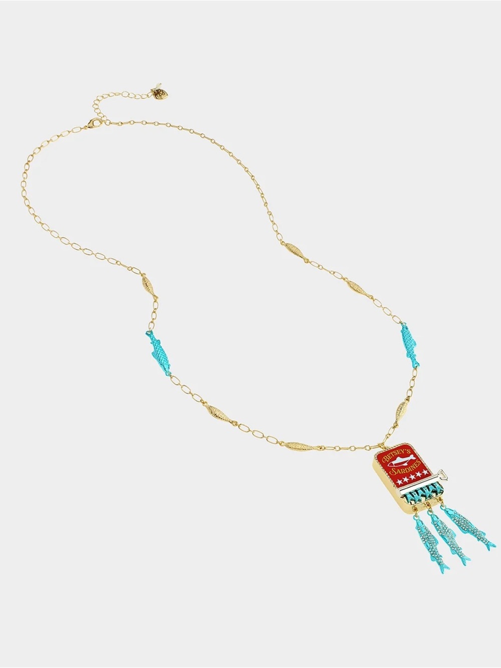 SARDINES LONG PENDANT NECKLACE BLUE